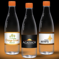16.9 oz. Spring Water, Clear Glastic Bottle w/ Orange Cap